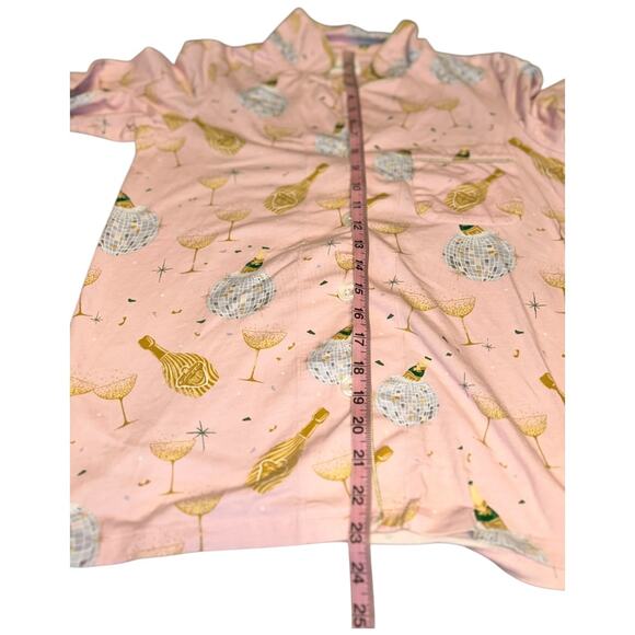 EUC Bedhead Champagne Brunch Long Sleeve Stretch Cotton Pajama Set Pockets Small - Picture 15 of 16